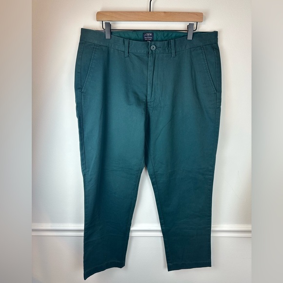 J. CREW Men’s Green ‘The Sutton’ Chino Pants NWT | Size 36Wx30L - Picture 1 of 9